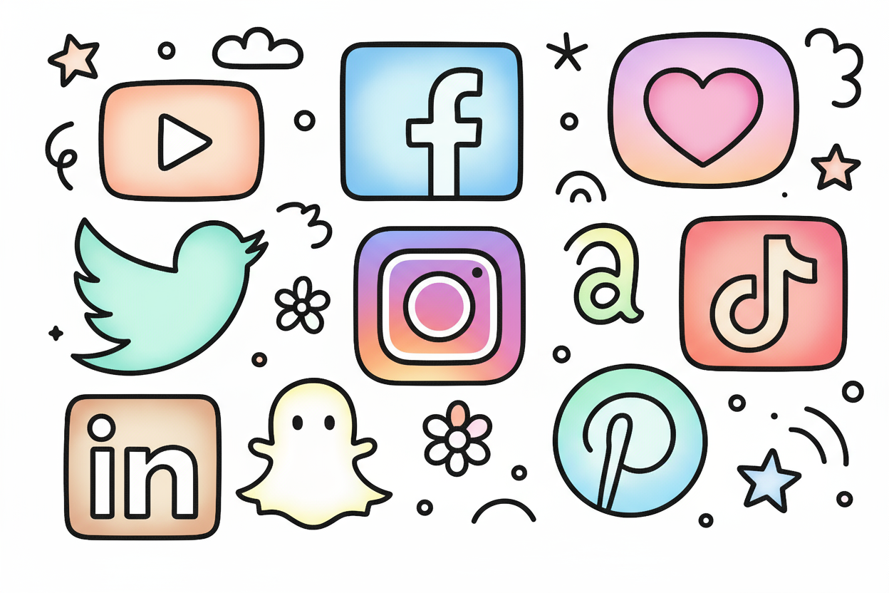 Social media doodles